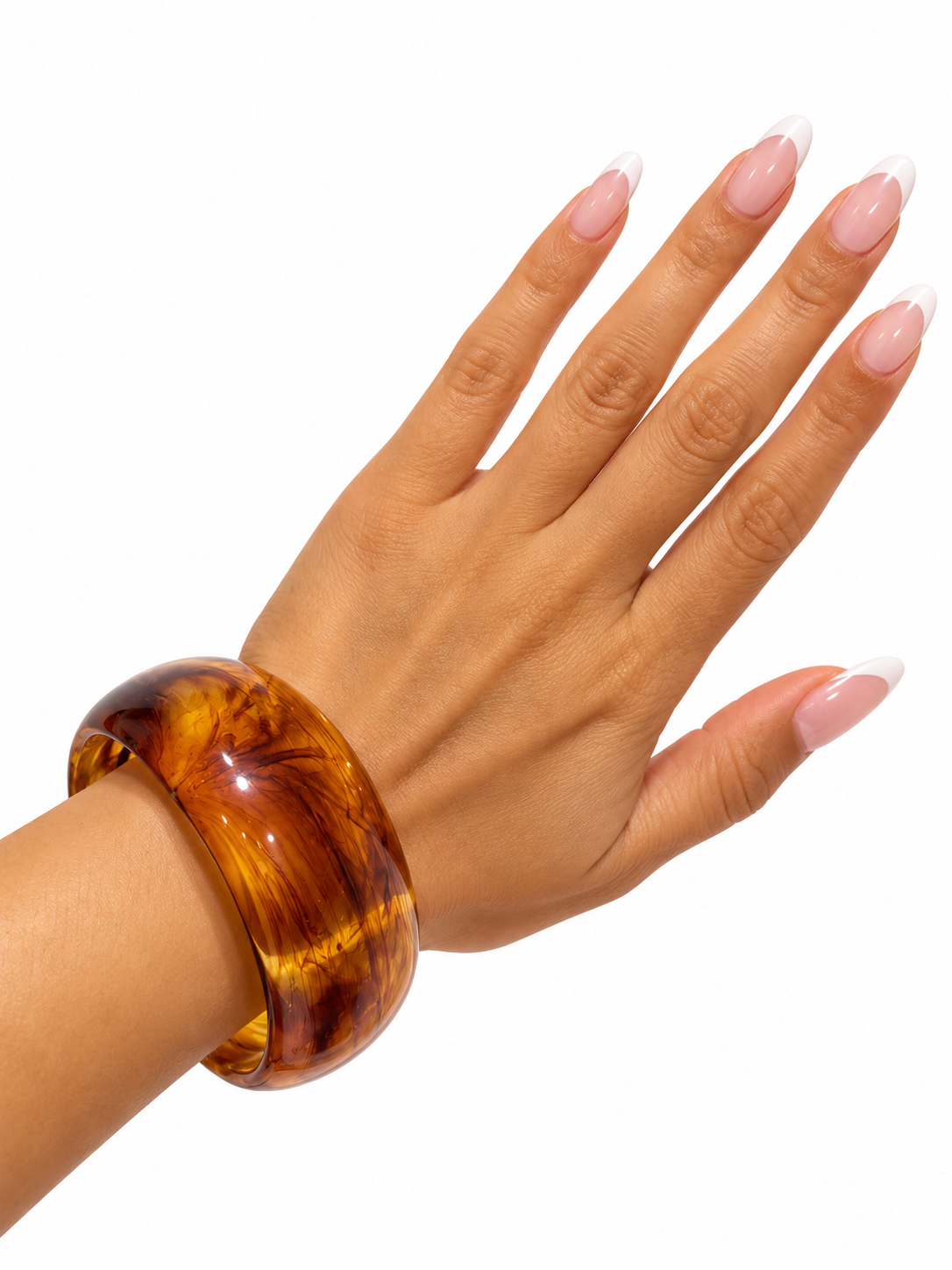Amber Brown Marble Bracelet