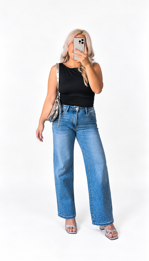 Black High Boat Neck Knit Top