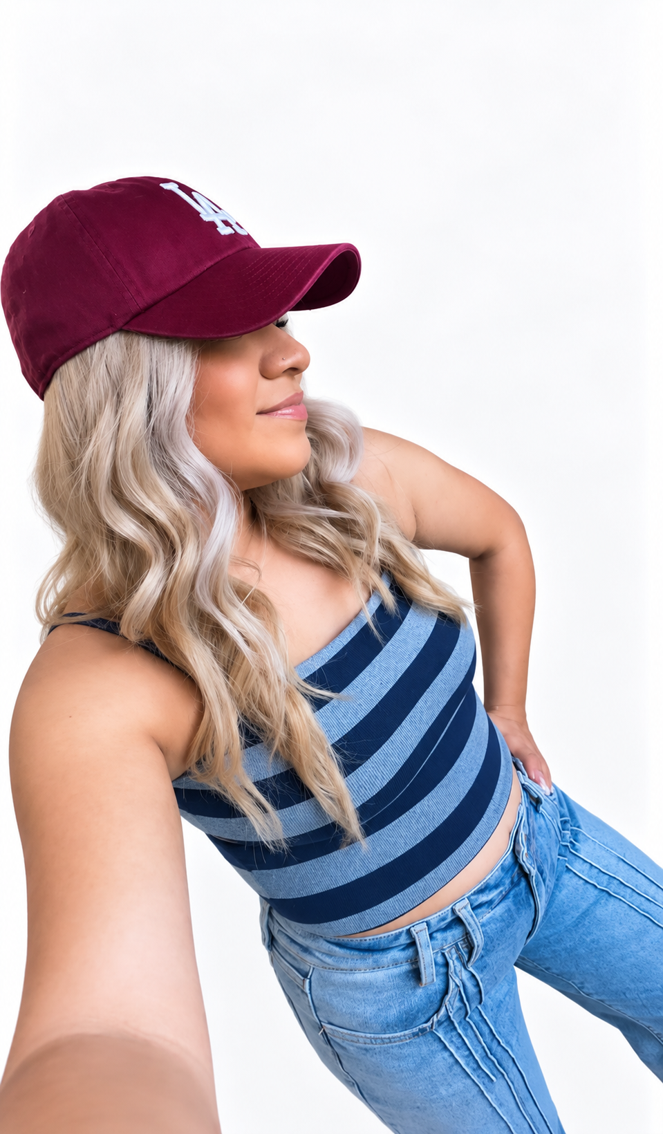 Dark Navy Reversible Striped Seamless Cami