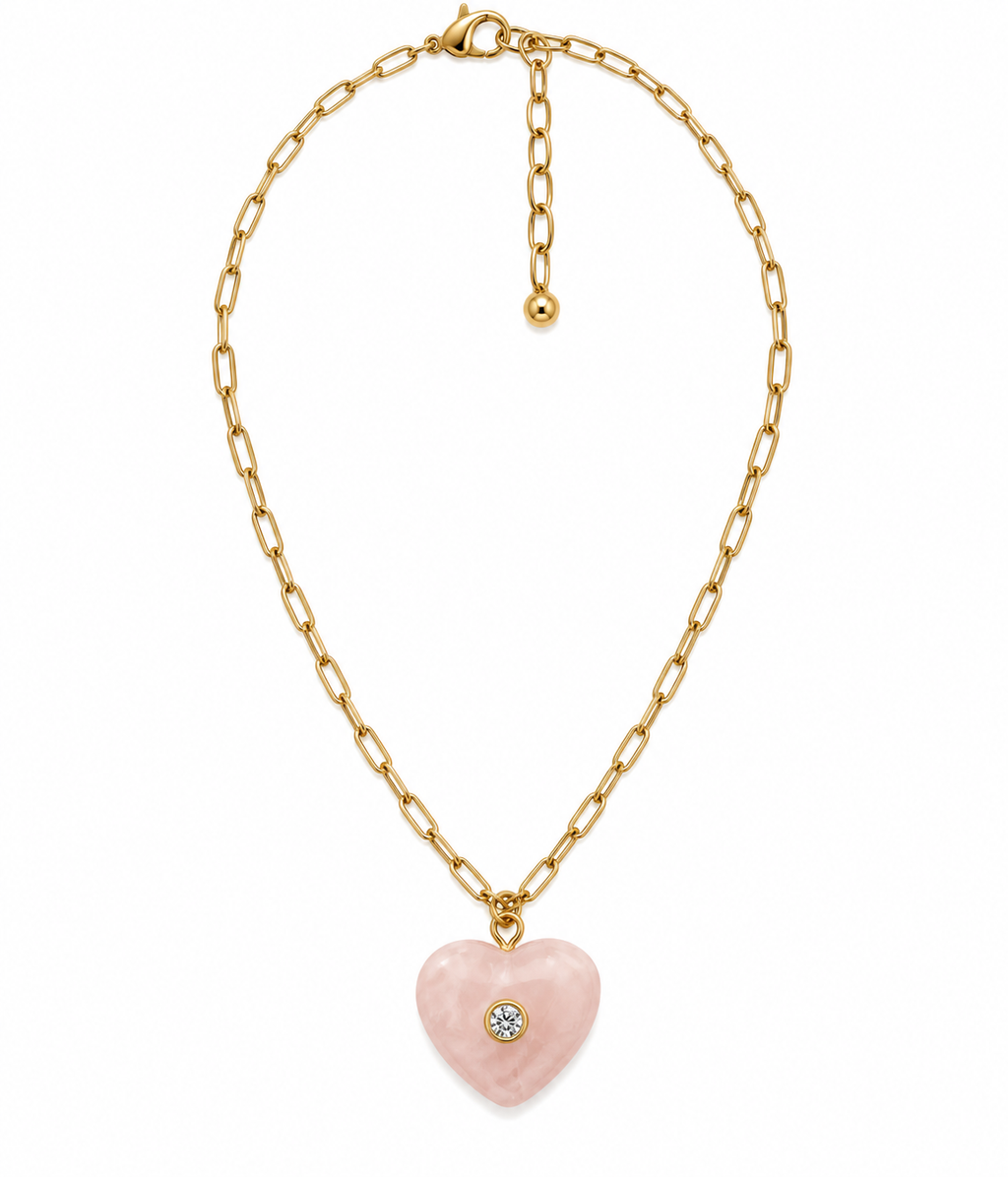Angie Marble Heart Necklace