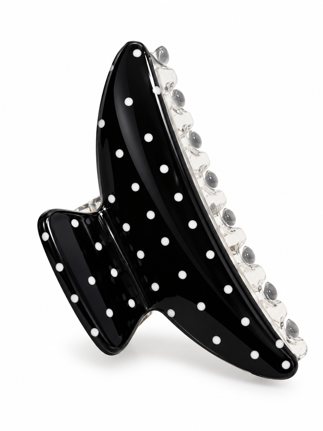 Black White Polka Dot Hair Clip