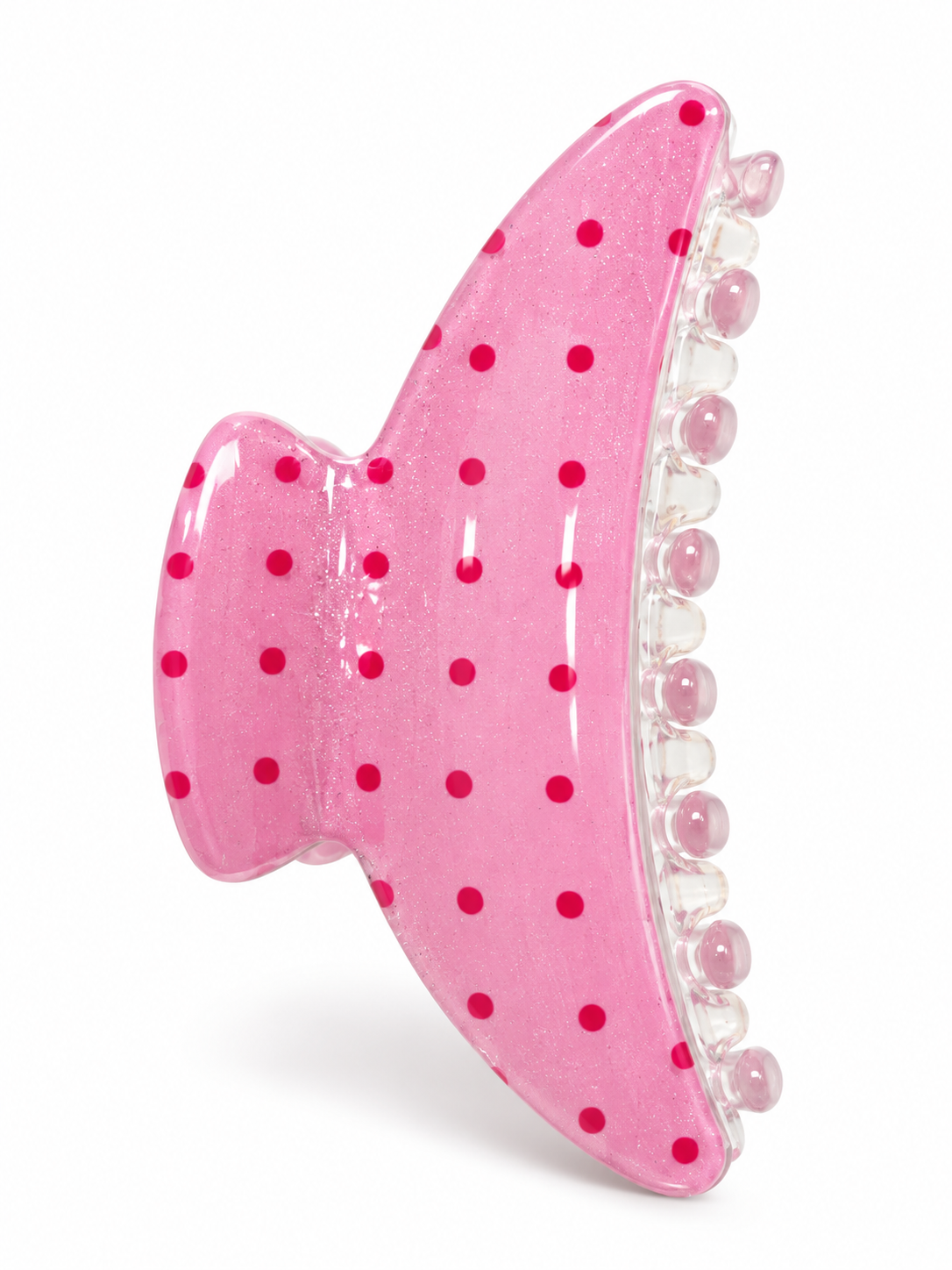 Pink Polka Dot Hair Clip