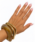 Stacey Square Chunky Marble Bracelet Set